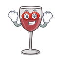 Super hero wine character cartoon style