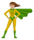 Super Hero Woman Cartoon Royalty Free Stock Photo