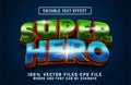 super heroes 3d cartoon style text effect premium vectors Royalty Free Stock Photo