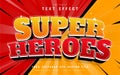 Super heroes text effect comic style Royalty Free Stock Photo