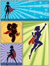 Super Heroine Banners 1 Royalty Free Stock Photo