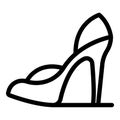 Super high stiletto heels icon outline vector. Feminine stylish footwear collection