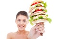 Super huge burger Royalty Free Stock Photo