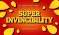 Super invincibility  3d text style effect themed protective shield Royalty Free Stock Photo