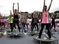 Super jump in a square in Rome