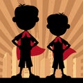 Super Kids 2 Boys Royalty Free Stock Photo