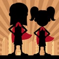 Super Kids 2 Girls Royalty Free Stock Photo