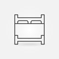 Super King Bed vector thin line concept simple icon