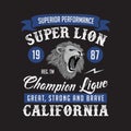 Super Lion Champion league Club. good for your t shirt event