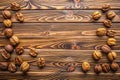 Super Long Walnut Wood Planks Texture Background Royalty Free Stock Photo
