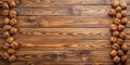 Super Long Walnut Wood Planks Texture Background Royalty Free Stock Photo
