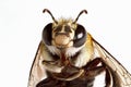 Super macro head shot of bee Royalty Free Stock Photo