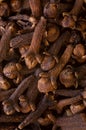 Super macro shot of.dry cloves in detail very close. food spice background