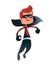 Super man masked hero illustration cartoon character Royalty Free Stock Photo