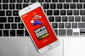 Super Mario Run game on iPhone