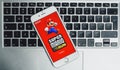 Super Mario Run game on iPhone