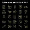 Super market icons set vector