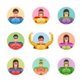 Super Men Avatars Set Royalty Free Stock Photo