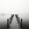 super minimalist black and white water calm nature