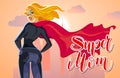 Super mom figure sign and symbol Royalty Free Stock Photo