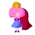 Super Mom Mothers Day cartoon clipart vector strong woman. Feminist symbol superhero