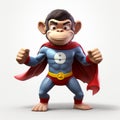 Super Monkey 3d Character Rendering Of A Happy Chimp Cartoon Hero