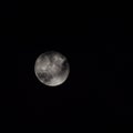 Super Moon in dark night behind the clouds, the moon hide behind clouds