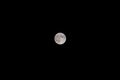 Super moon in dark sky. Full moon at night in center of photo Royalty Free Stock Photo