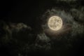 Super Moon over Budapest Royalty Free Stock Photo