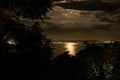 Super moon reflections. Full moon in Anchieta. Royalty Free Stock Photo