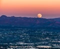 Super moon rising in Orange COunty Royalty Free Stock Photo