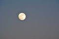 Super Moon at sunset prior to blood moon eclipse Royalty Free Stock Photo