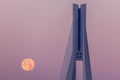 Super moon by Tadeusz Mazowiecki Bridge in Rzeszow