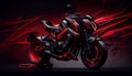 Super moto bike red black Colored Royalty Free Stock Photo