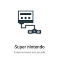 Super nintendo vector icon on white background. Flat vector super nintendo icon symbol sign from modern entertainment and arcade