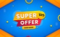 Super offer banner template with editable text effect Royalty Free Stock Photo