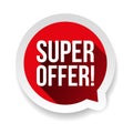 Super Offer sticker speech bubble red