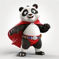 Super Panda: Photorealistic 3d Character With Chinese Iconography