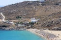 Super Paradise Beach in Mykonos Royalty Free Stock Photo