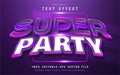 Super party text effect with gradient