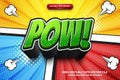 Super Pow Comic Green Cartoon Style Bold 3D Editable text Effect Style 271123 Royalty Free Stock Photo