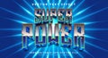 Super Power 3D editable text style effect Royalty Free Stock Photo