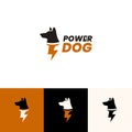Super power dog logo design concept vector Royalty Free Stock Photo