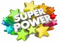 Super Power Hero Strength Words Stars