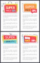 Super Price -35 and Big Sale Vector Illustration