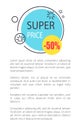 Super Price with 50 Reduction Promotional Banner