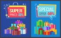 Super Price Special Offer Discounts Off Posters Royalty Free Stock Photo
