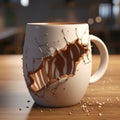 Super Realistic 3d Coffee Mug With Unique Design And Photorealistic Rendering