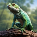 Super Realistic 3d Iguana Clipart In Daz3d Style