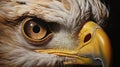 Super Realistic Eagle Eye - Detailed Penciling On Black Canvas